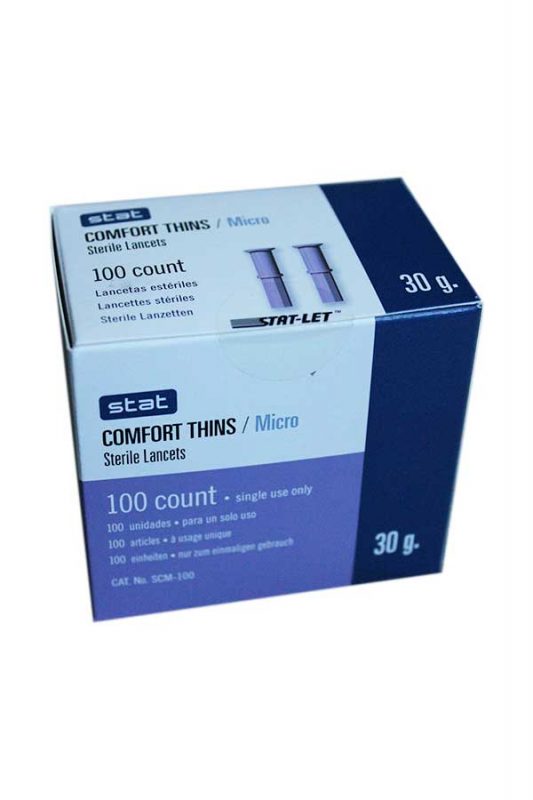 Stat-Comfort-Thins-PUll-off-lancets-100-30g