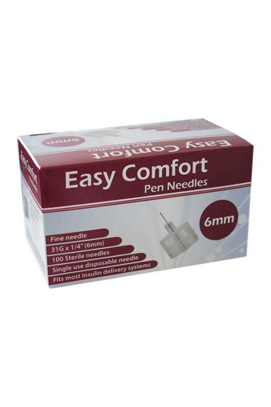 Easy-Comfort-Insulin-Pen-Needles-100-count-31g-1.4in-6mm