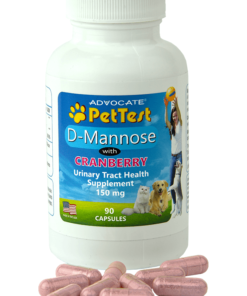 ADVOCATE PetTest D-Mannose With Cranberry for Pets, 90 Capsules, 150 mg