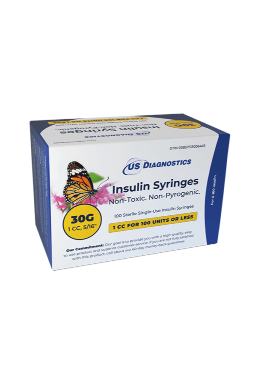 US Diagnostics insulin syringes 30G 1cc