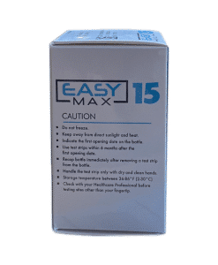 EasyMax 15 test strips caution